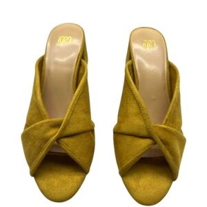 Cabi Marigold Chunky Heel Open Toe Mules